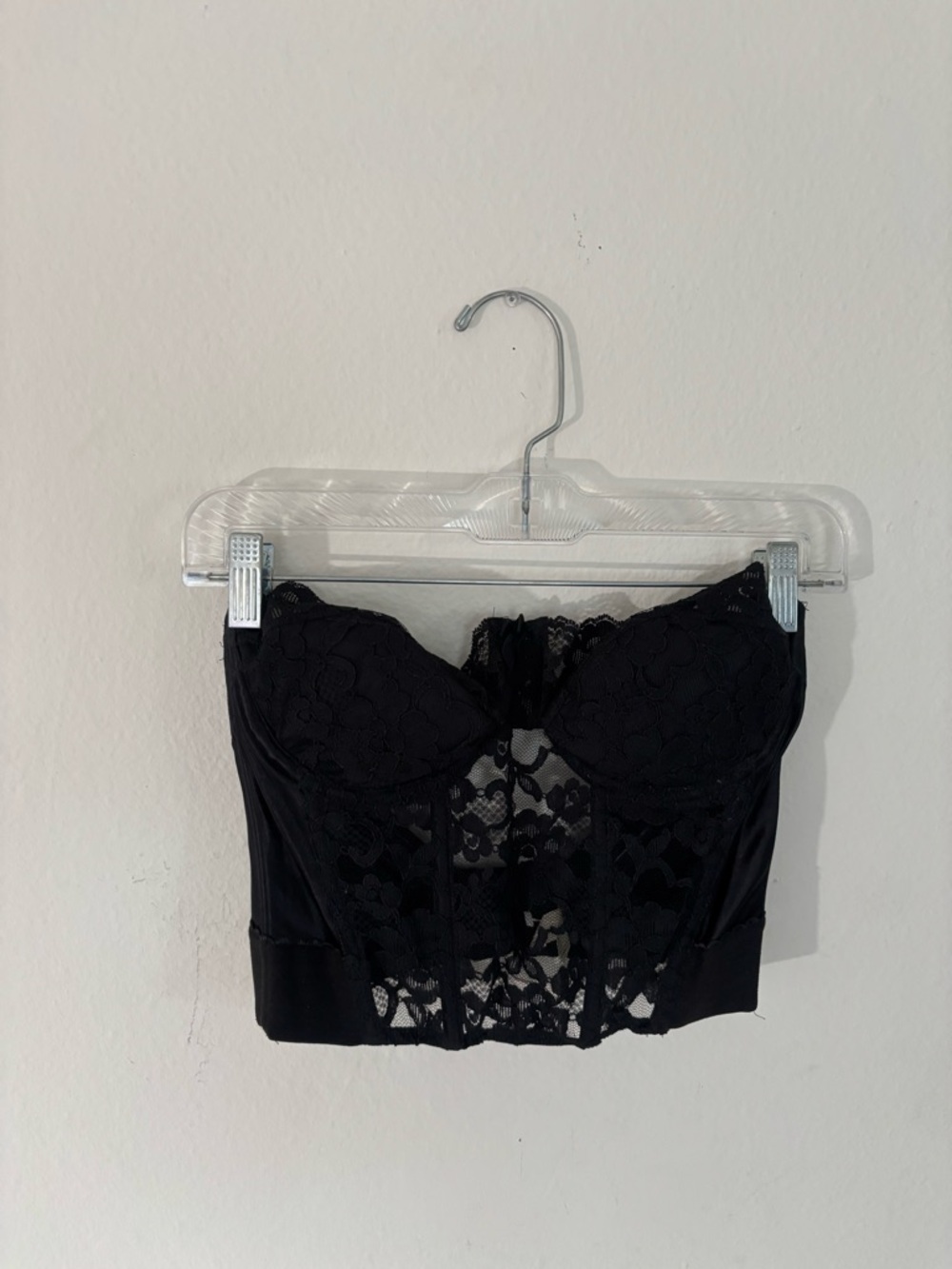 Vintage Black Victorias Secret Bustier Top perfect for festivals